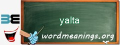 WordMeaning blackboard for yalta